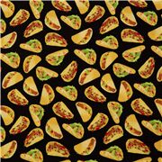 Tissu noir mini tacos multicolores restaurants été