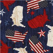 Let Freedom Ring United States of America Navy Wood