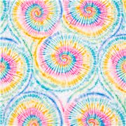 Tissu minky tourbillons arc-en-ciel tie-dye doux fourrure