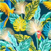 Grandes Feuilles Tropicales Perroquets