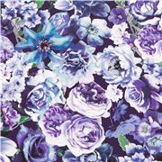 tessuto USA peonie viola medie dimensioni fiori primaverili Ritagli