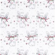 Lapins Mignons Guirlande De Fleurs