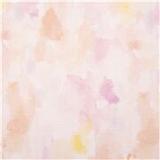 Tissu en coton abstrait rose-orange pastel délavé style aquarelle