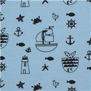 Nautical Sailor Boats and Fishes