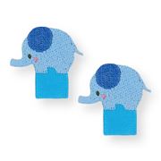 Blauer Elefant Bügelbild Transferblatt 2 Stück