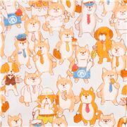 Japonais Kawaii Chiens Mignons Vont Au Travail