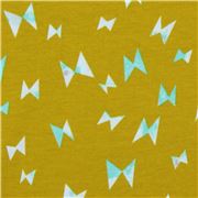 Tissu jersey Cotton and Steel jaune chartreuse avec des noeuds coupon
