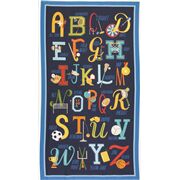 Tissu à panneaux sur le sport lettres de l'alphabet multicolores