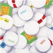 Sport Volleyball Baumwollstoff Spieldiagramme weiße Bälle Wettbewerb ReststÃŒck