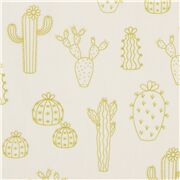 Tissu crème avec des cactus coupon