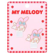 Parche termoadhesivo 2 unidades My Melody lazo azul lunares adorno etiqueta