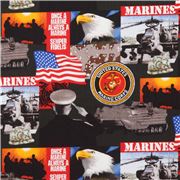Tissu gris foncé avec des US Marines