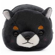 cute small black Iiwaken Kurosuke dog plush toy with collar - modeS4u