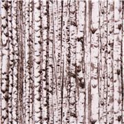 Tissu gris et blanc série nature avec des bouleaux,