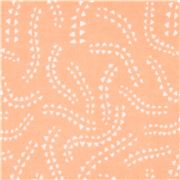 Tissu bio en jersey pêche avec des formes et ondulations, Field Day