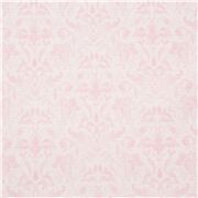 Tissu en coton rose et blanc au motif floral plat style brocart