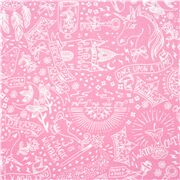 Tissu en coton rose attrape-rêves, couronnes, lampes, baguettes magiques