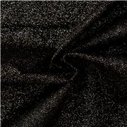 solid black fabric with silver glitter
