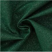 solid dark green fabric with silver glitter Christmas