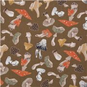 tessuto marrone funghi velenosi spugnole Ritagli