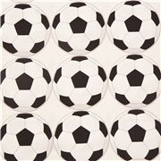 Tissu coton laminé blanc et noir avec des ballons de football importé du Japon