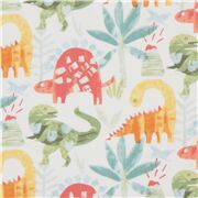 white Riley Blake flannel fabric with car stop sign - modeS4u