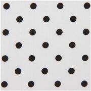 Tissu blanc avec des petits pois noirs