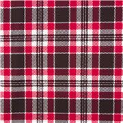weiß rot und schwarz kariert Polyester Minky