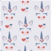 Cute Unicorn Face with Hearts