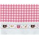 Tiere rosa karierter Kokka Stoff aus Japan kawaii 0,5m 1