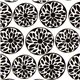 Black and white flower fabric par Robert Kaufman 1