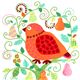 Christmas fabric bird pear tree ball de Michael Miller 1
