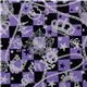 Japan Cosmo purple checkered fabric glitter skull 1