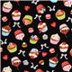 Japanese Cosmo fabric cupcakes macaroons black 2