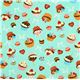 Japanese Cosmo fabric cupcakes macaroons light green 2