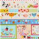 Japanese Cosmo fabric cute circus animals 1