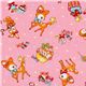 Japanese Cosmo fabric deer squirrel bunny rosa 1