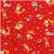 japanischer Cosmo Stoff Reh Eichhrnchen Hase rot 2