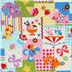 Japanese Cosmo fabric kawaii deer bear elephant blue 1