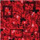 Japanese fabric red roses chains crosses glitter 1