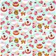 Japanese turquoise fabric cake coffee roses 2