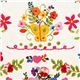 Kokka fabric Candy Party with flowers & border Japan 1