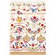 Kokka fabric Candy Party with flowers & border Japan 3