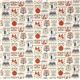 Kokka fabric with Holland design windmill bird flower 2