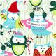 Michael Miller Christmas fabric Santa Claus owls 1