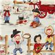 Michael Miller Cowboys vintage flannel fabric 1