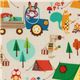Michael Miller USA designer fabric Critter Camp child 1