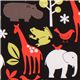 Michael Miller black-red fabric Zoology zoo animals 1