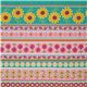 Michael Miller fabric Daisy Stripe flowers ladybirds 2