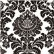 Michael Miller fabric Delovely Damask black-white 1